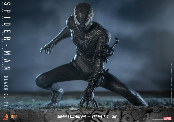 Pre Order HOT TOYS 1/6 MMS727 SPIDER-MAN 3 BLACK SUIT REGULAR VER - Image 5