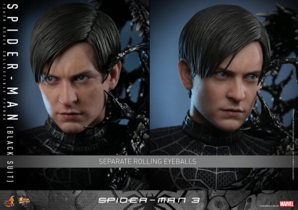Pre Order HOT TOYS 1/6 MMS727 SPIDER-MAN 3 BLACK SUIT REGULAR VER - Image 6