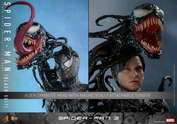 Pre Order HOT TOYS 1/6 MMS727 SPIDER-MAN 3 BLACK SUIT REGULAR VER - Image 7