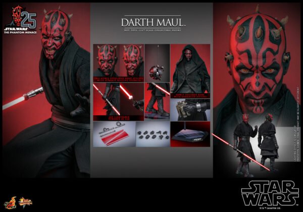 Pre Order HOT TOYS 1/6 MMS748 STAR WARS DARTH MAUL THE PHANTOM MENANCE - Image 10