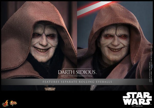 Pre Order HOT TOYS 1/6 MMS745B REVENGE OF THE SITH DARTH SIDIOUS (RED COIN) - Image 8