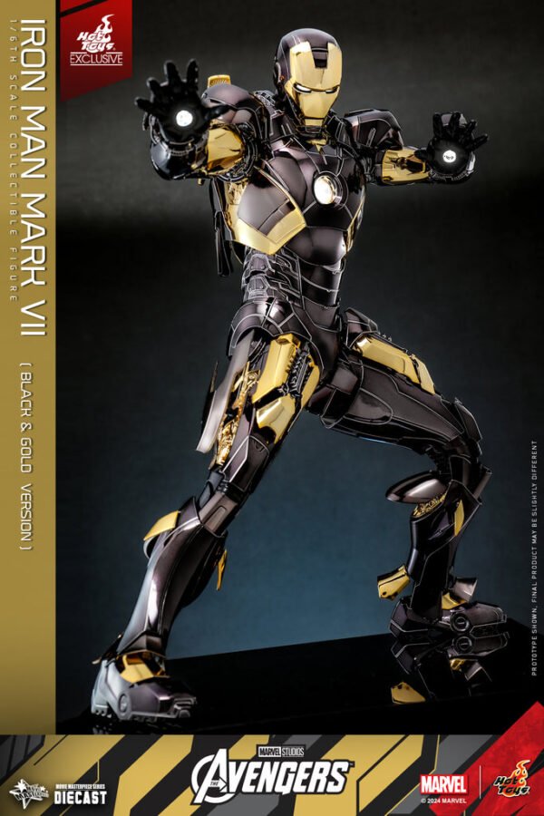 HOT TOYS 1/6 MMS741D61 IRON MAN MK VII (MK 7) BLACK & GOLD - Image 2