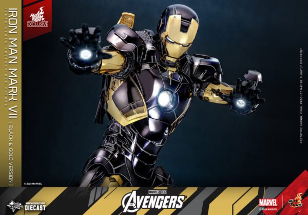 HOT TOYS 1/6 MMS741D61 IRON MAN MK VII (MK 7) BLACK & GOLD - Image 6