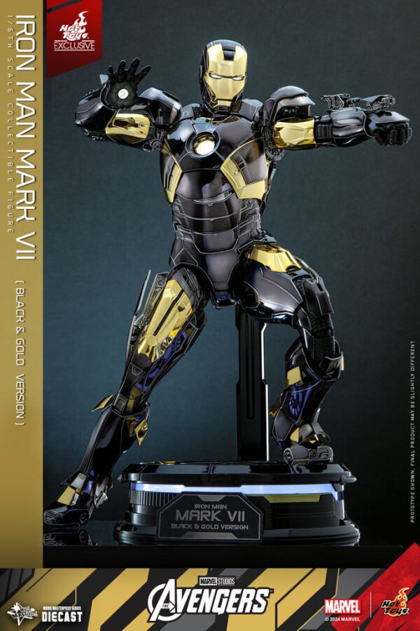 HOT TOYS 1/6 MMS741D61 IRON MAN MK VII (MK 7) BLACK & GOLD - Image 7
