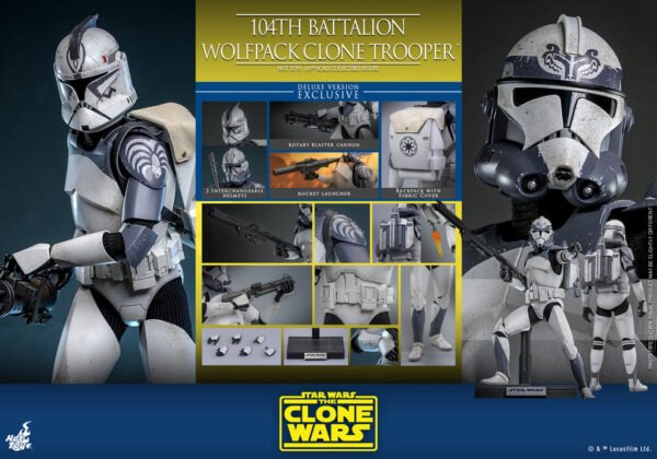 Pre Order HOT TOYS 1/6 TMS143 104TH BATTALION WOLFPACK CLONE TROOPER DELUXE - Image 8