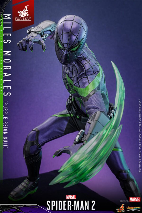 HOT TOYS 1/6 VGM68 MILES MORALES (PURPLE REIGN SUIT) - Image 7
