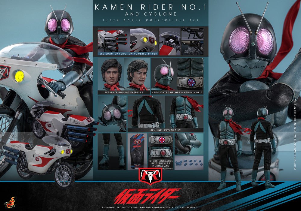 Pre Order HOT TOYS 1/6 TMS148 KAMEN RIDER  NO.1 & CYCLONE SET - Image 8