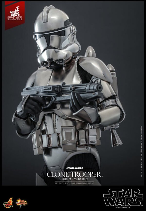 HOT TOYS 1/6 MMS643 CLONE TROOPER CHROME - Image 3
